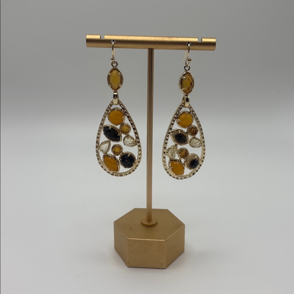 Kendra Scott Gold  Multi-Stone Earrings NWT